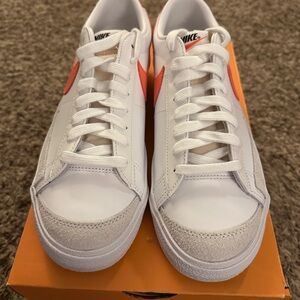 Nike Blazer White and Pink Sneakers